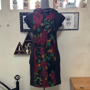 Hooded short sleeve fall floral dress with pockets